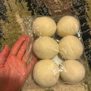 Wool Dryer Balls 6 Pieces New